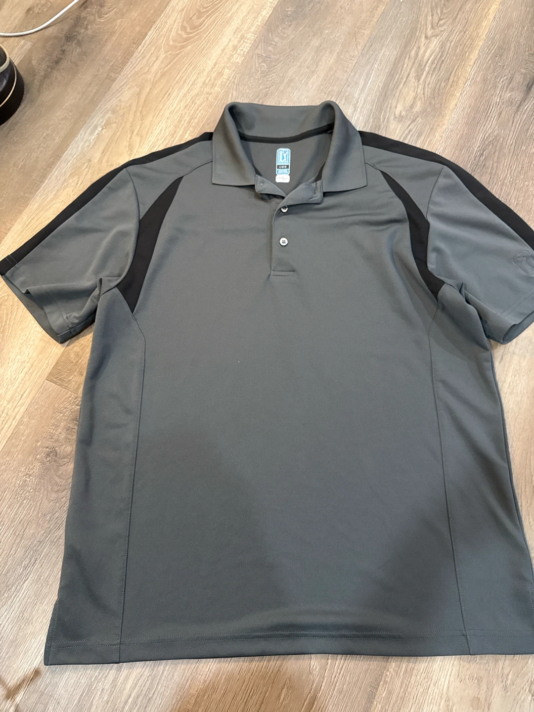 PGA TOUR Golf Polo Shirt - Gray/Black - L