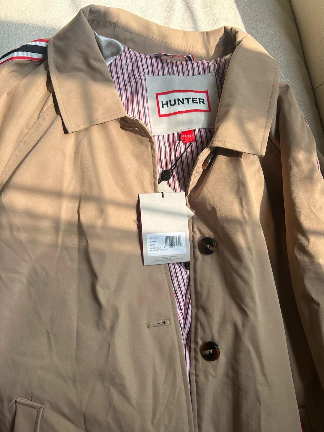 Brand new Hunter Trench Coat - Size 2Xl - photo 2