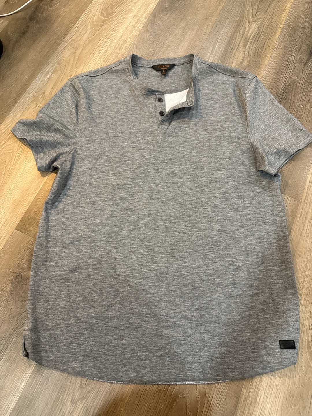 Outpost Makers Grey Henley Shirt Size L