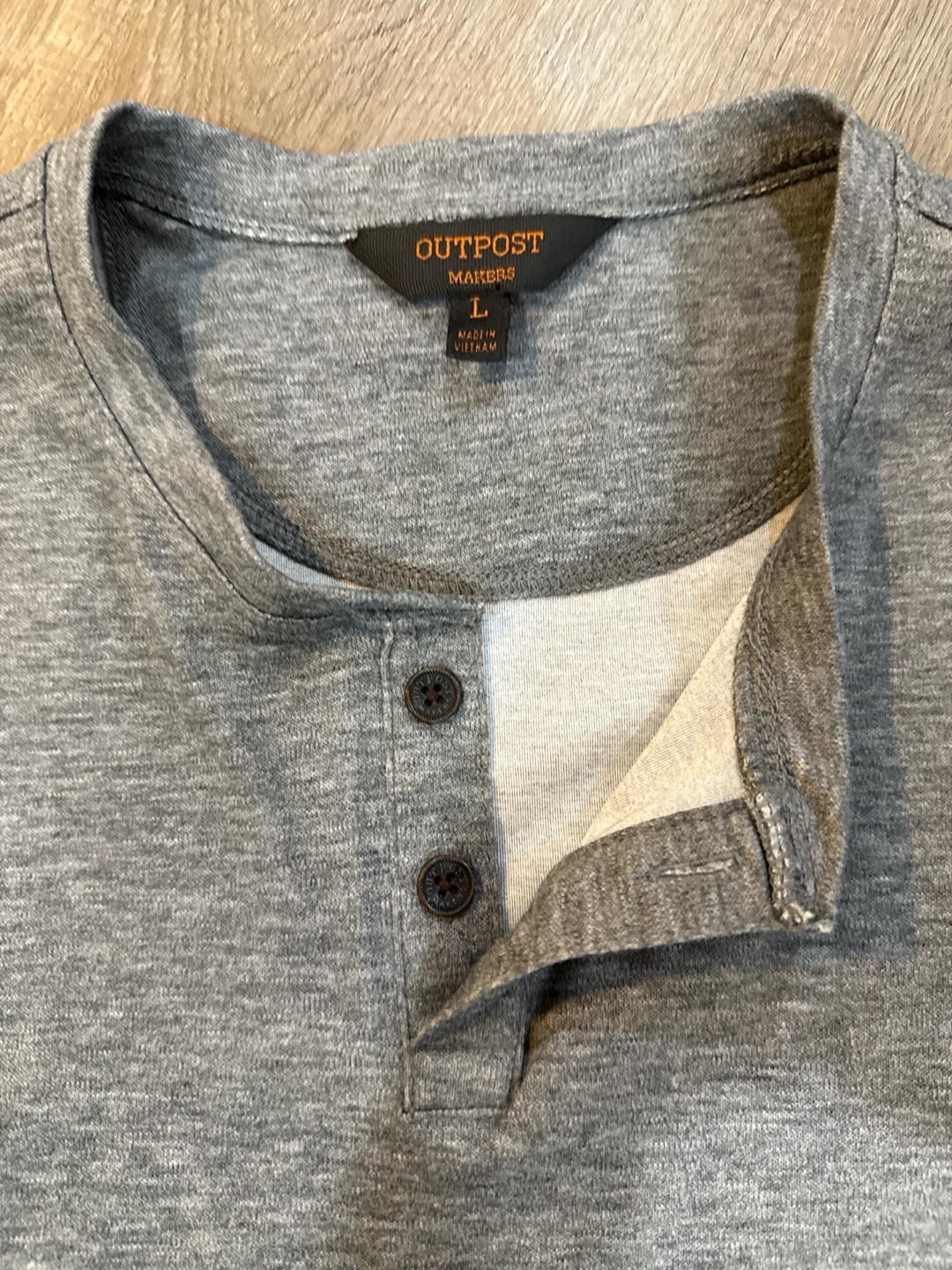 Outpost Makers Grey Henley Shirt Size L - photo 2