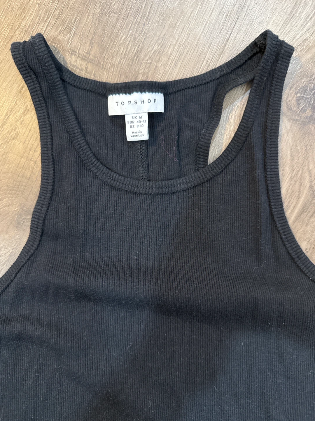 Topshop Black Ribbed Tank Top - photo 2