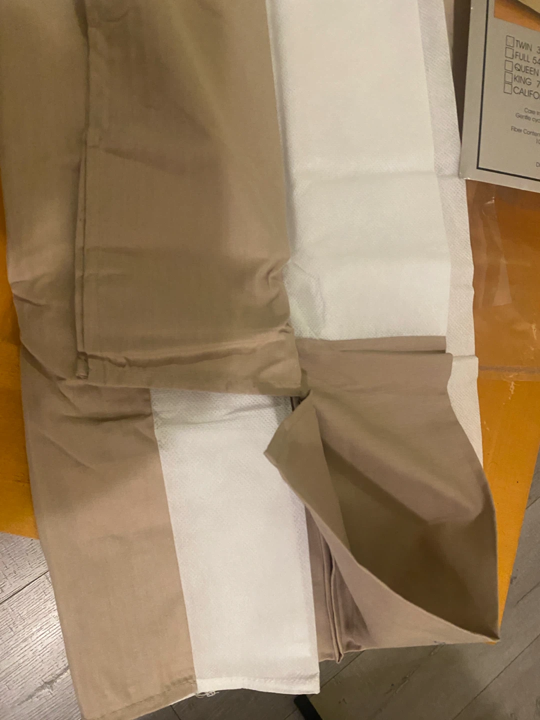 Twin Bed Skirt – Tan, 200 Thread Count, 14” Drop, Cotton Blend - photo 5