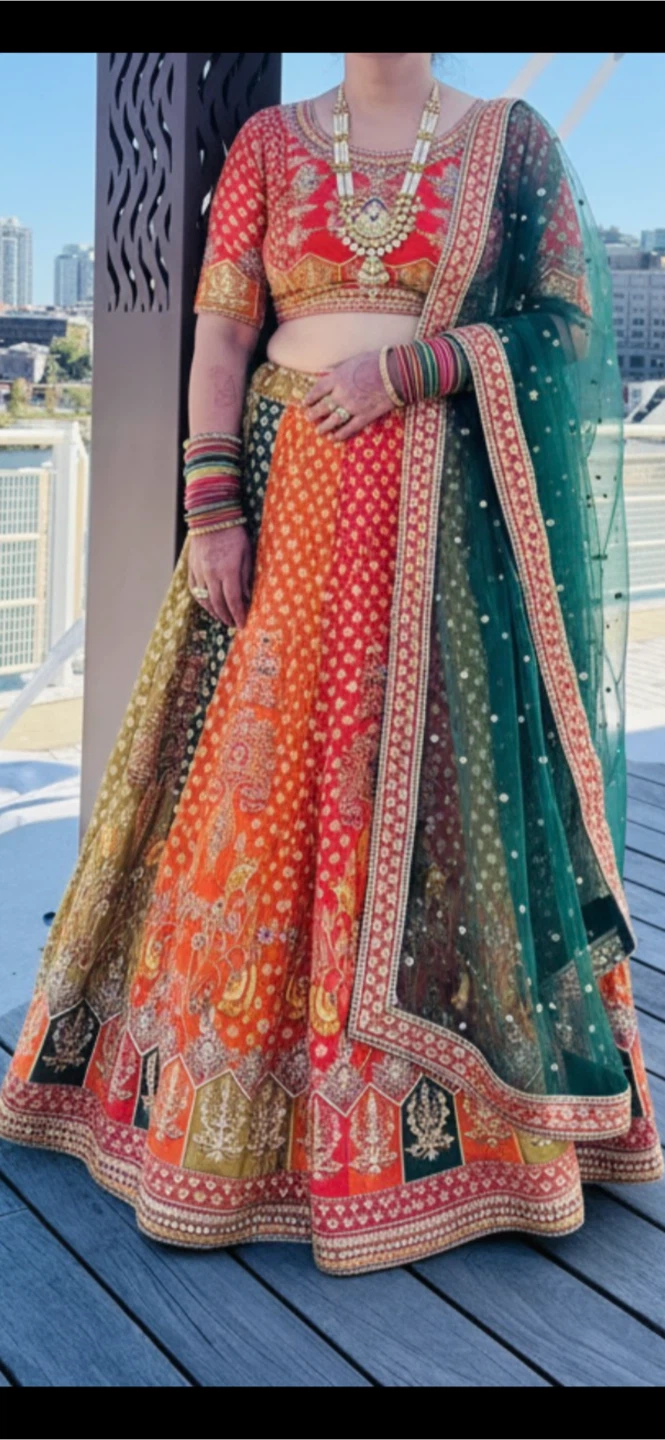 Embellished Lehenga Choli Set with Jewellery - photo 4