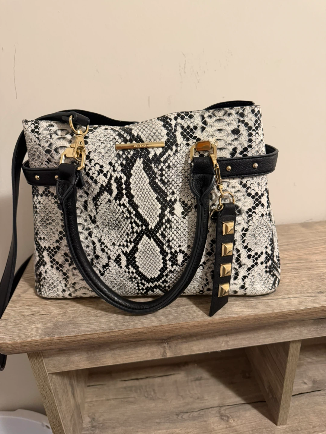 Snakeskin Satchel Handbag