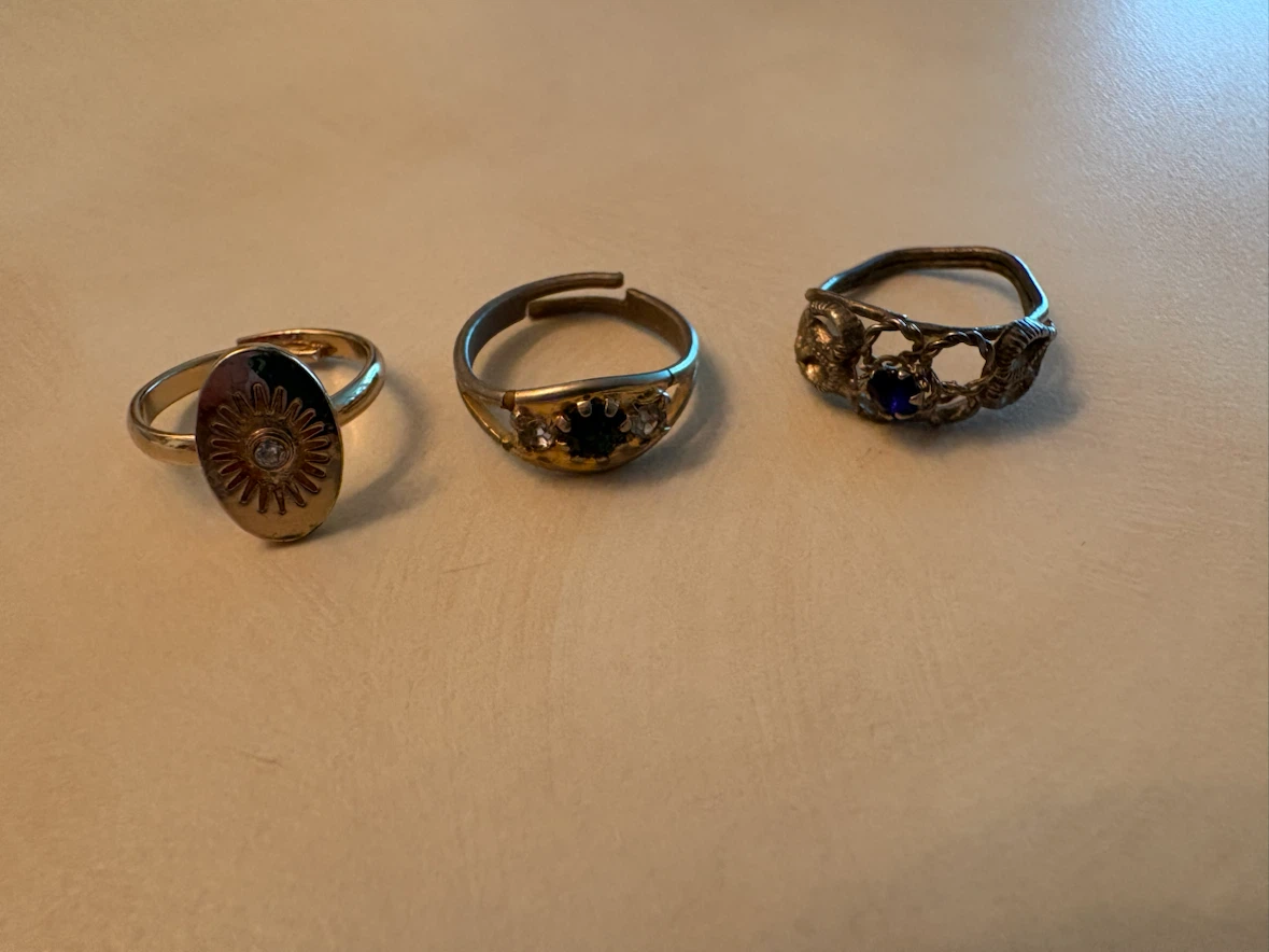 Vintage Adjustable Fashion Rings – Set of 3