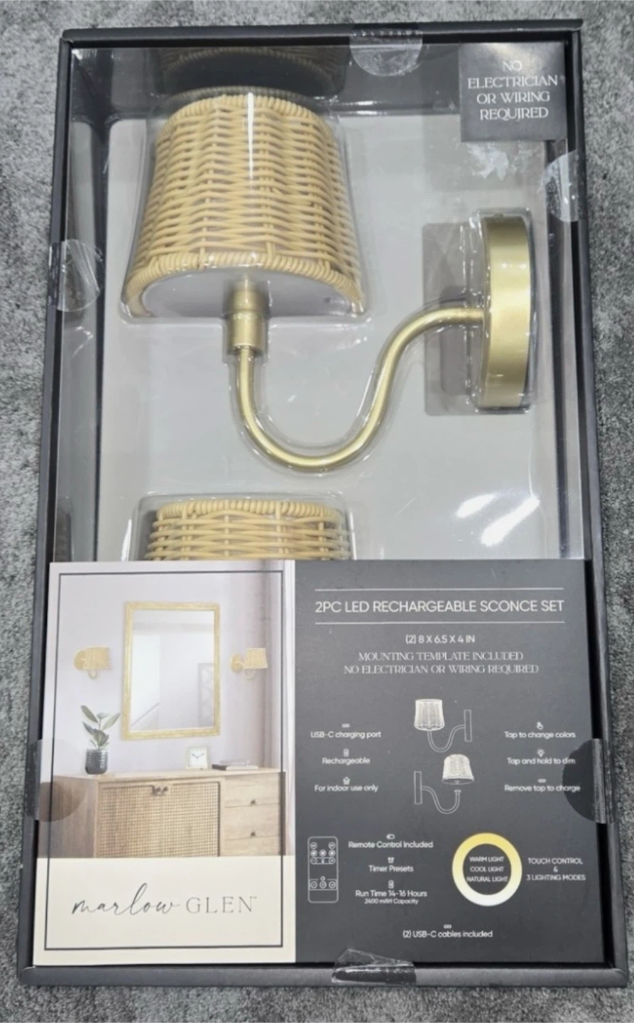 Rechargeable LED Wall Sconces – Wireless & No Wiring - photo 3