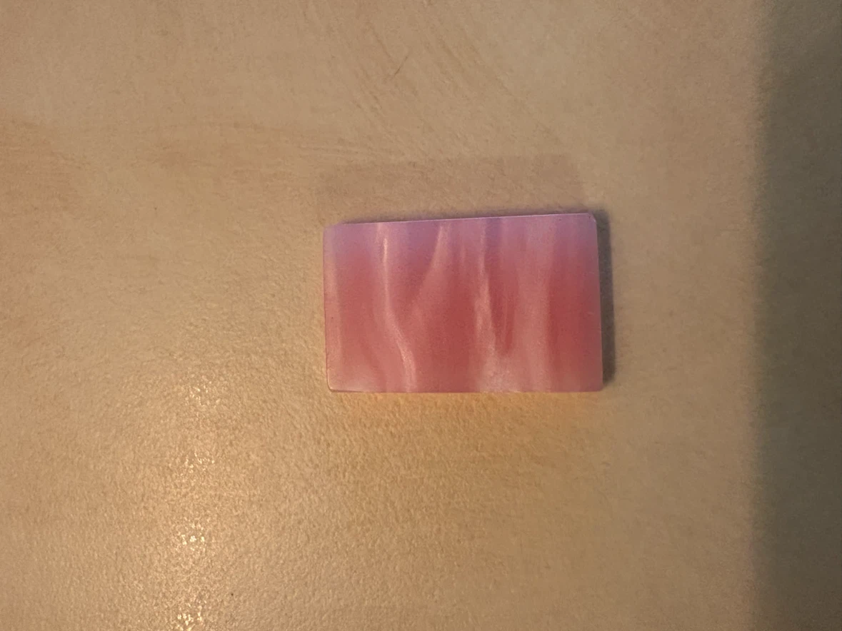 Vintage Pink Marbled Lucite Cabochon / Craft Piece