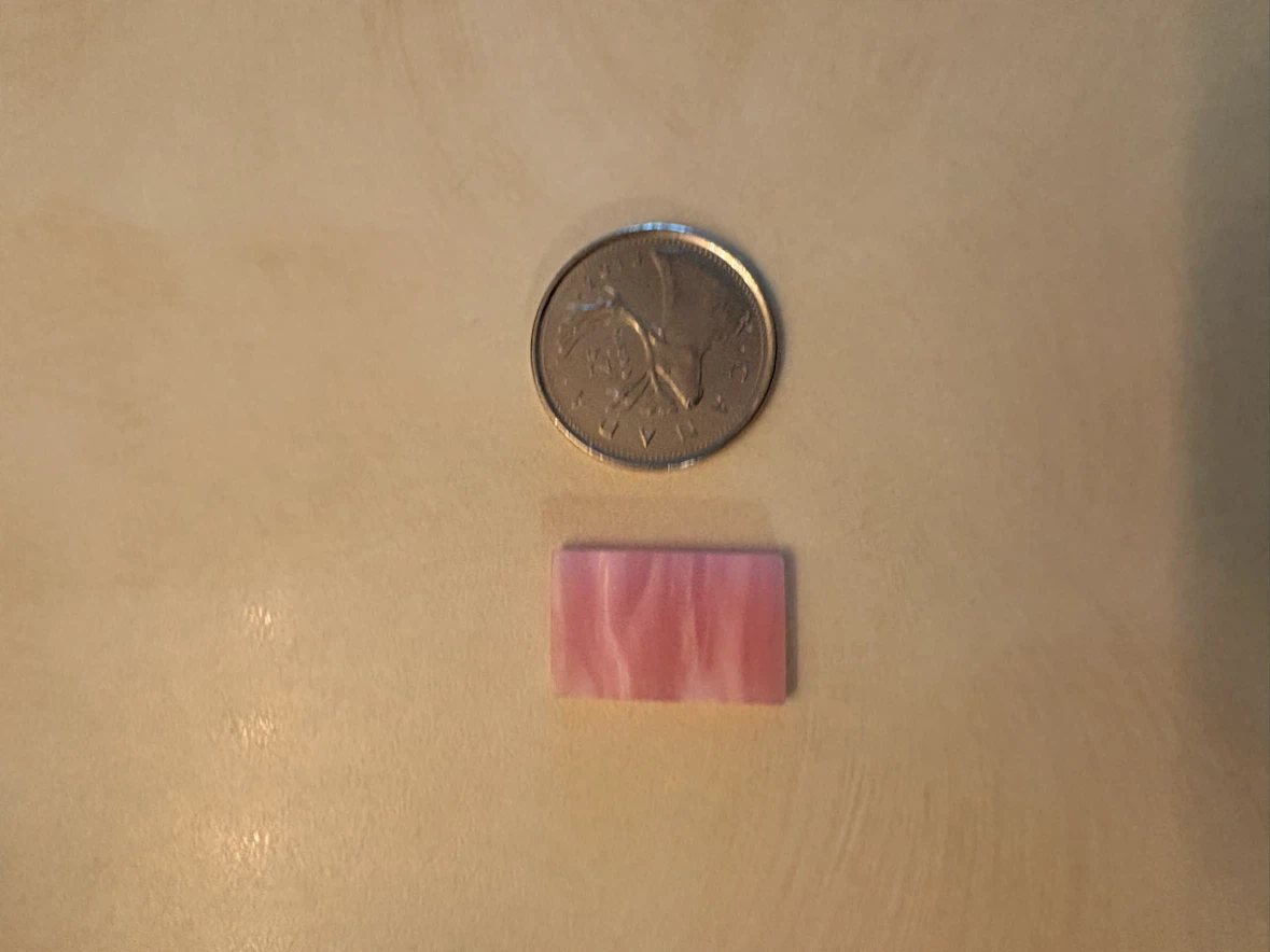 Vintage Pink Marbled Lucite Cabochon / Craft Piece - photo 3