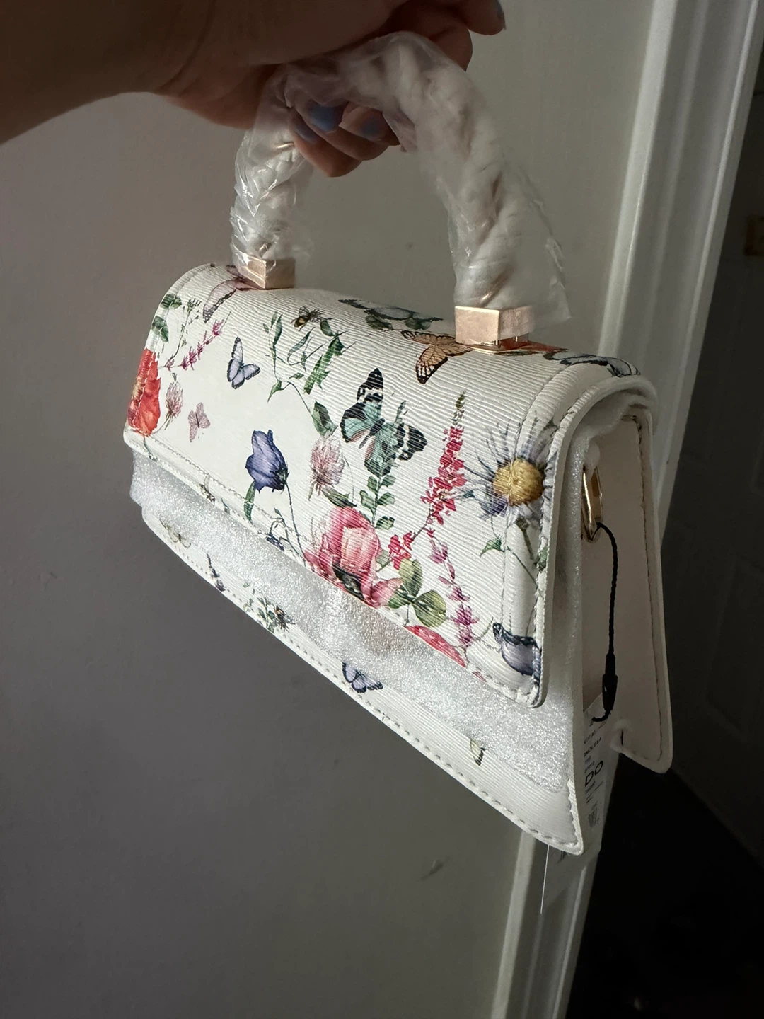 Floral Print Top Handle Handbag - photo 2