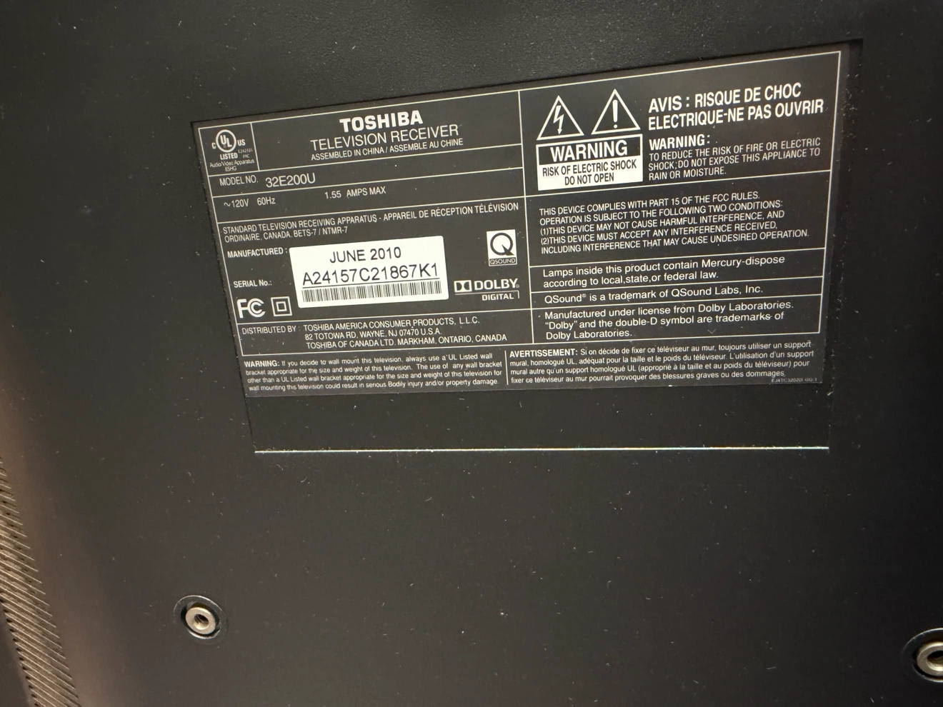 Toshiba 32" TV - photo 4