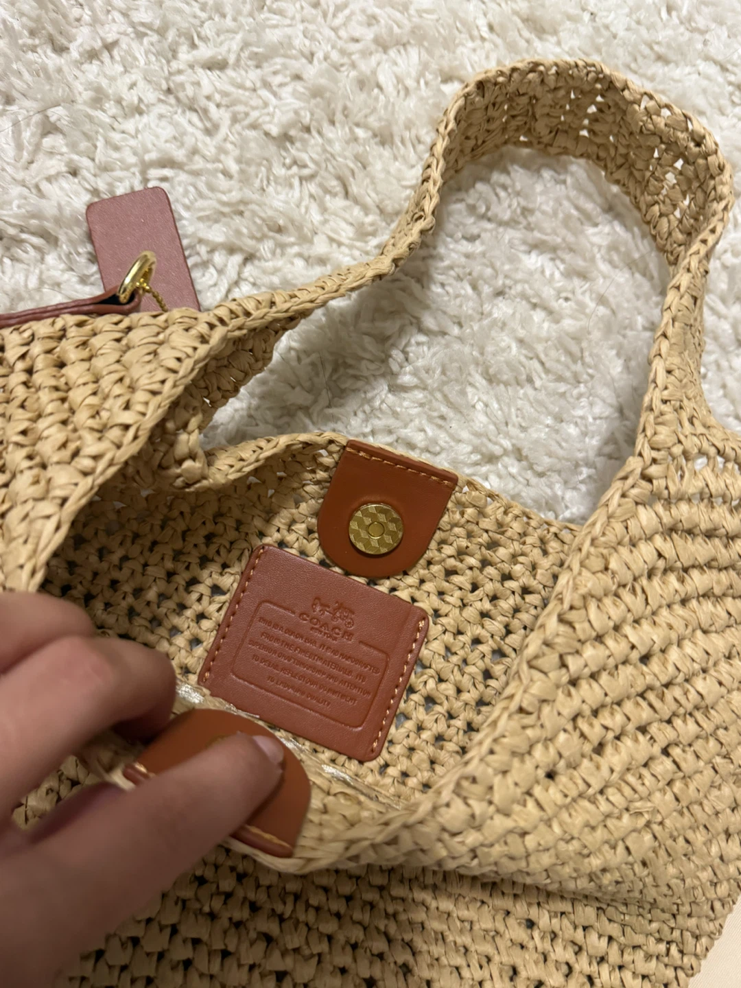 Coach Straw Shoulder Bag - photo 3