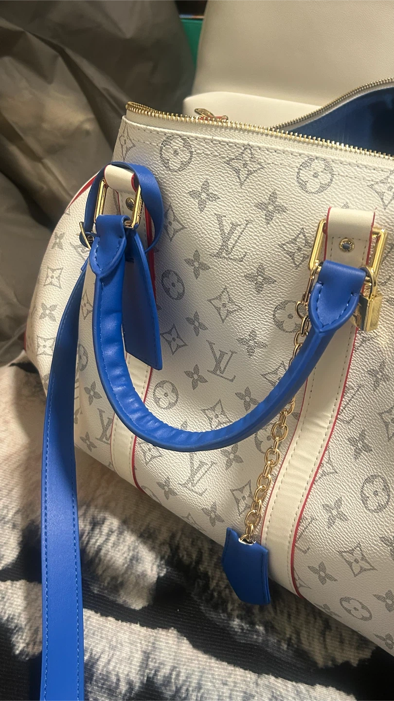 White LV x NBA keepall duffle bag - photo 2