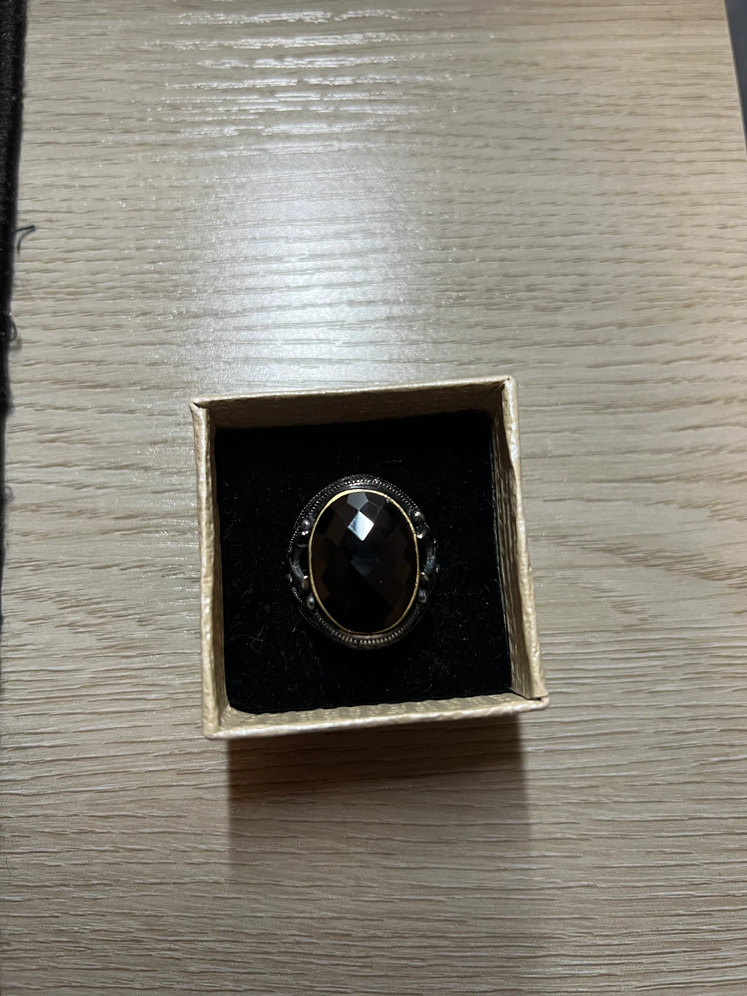 925 Silver Ring with Black Stone