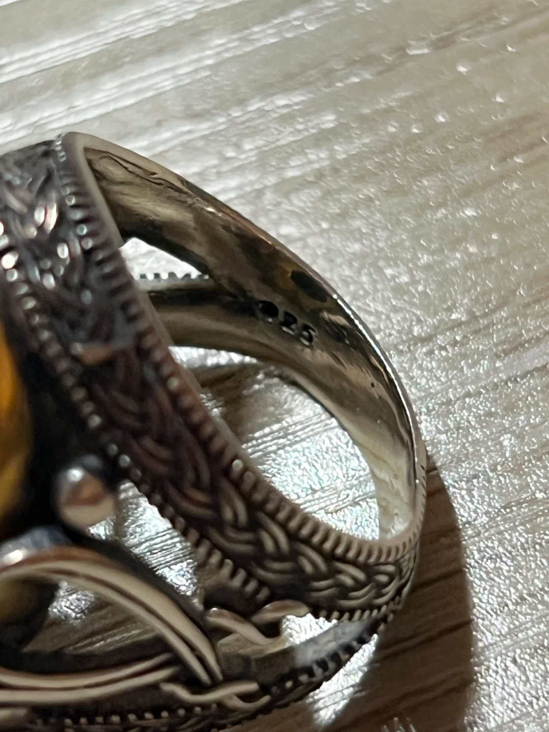 925 Silver Ring with Black Stone - photo 3