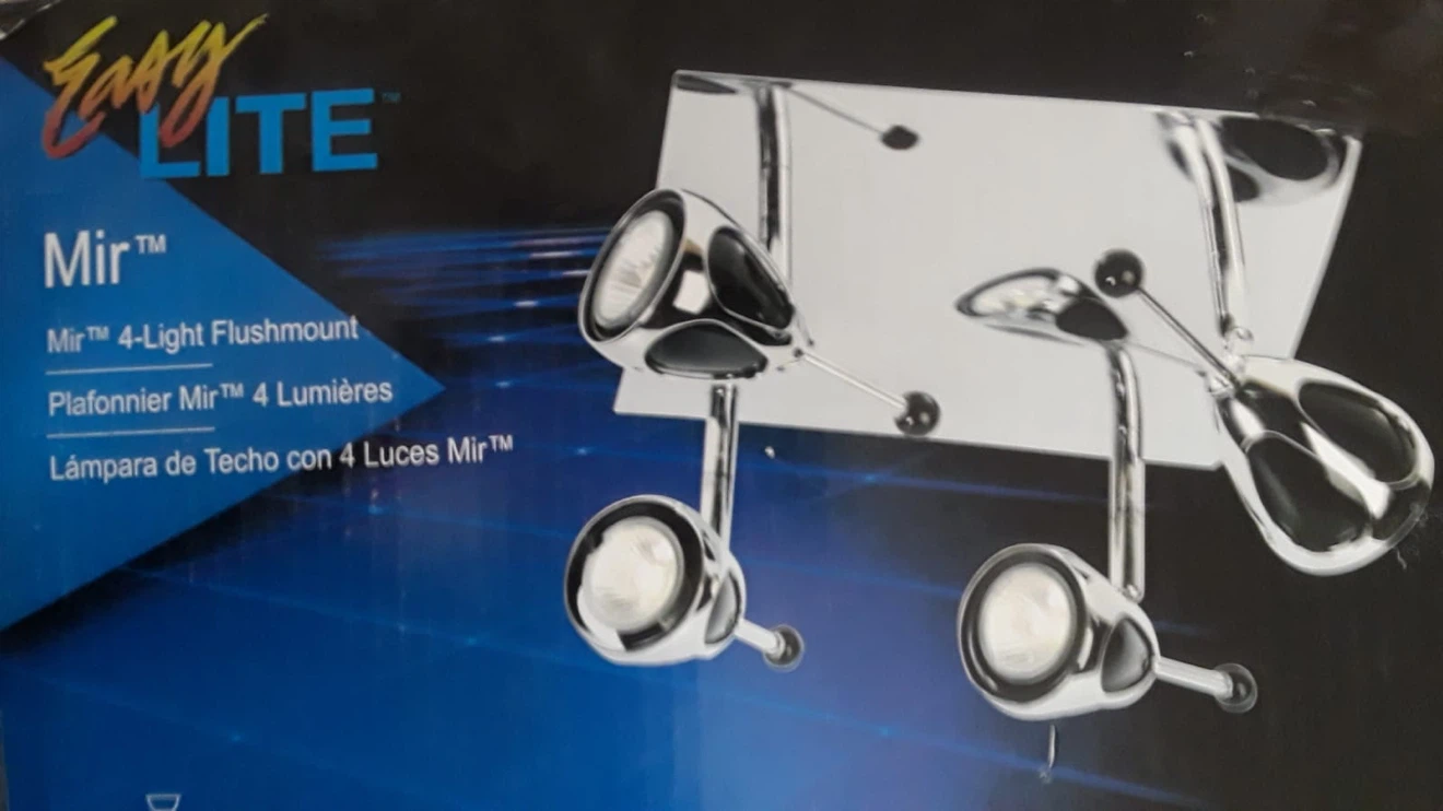 4-Light Flushmount Track Light Fixture