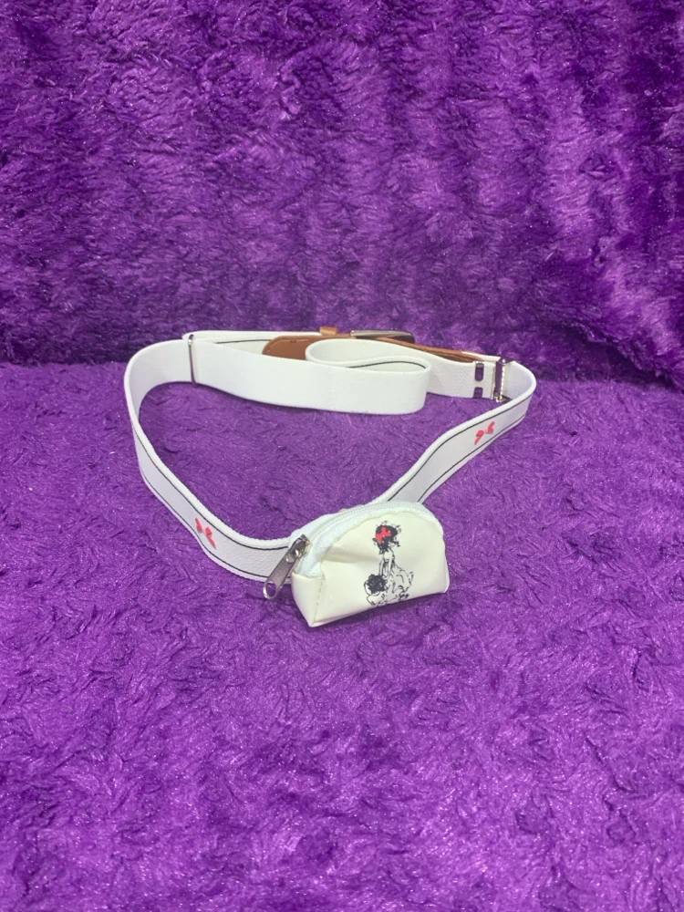 White Belt with Mini Pouch and Suspenders