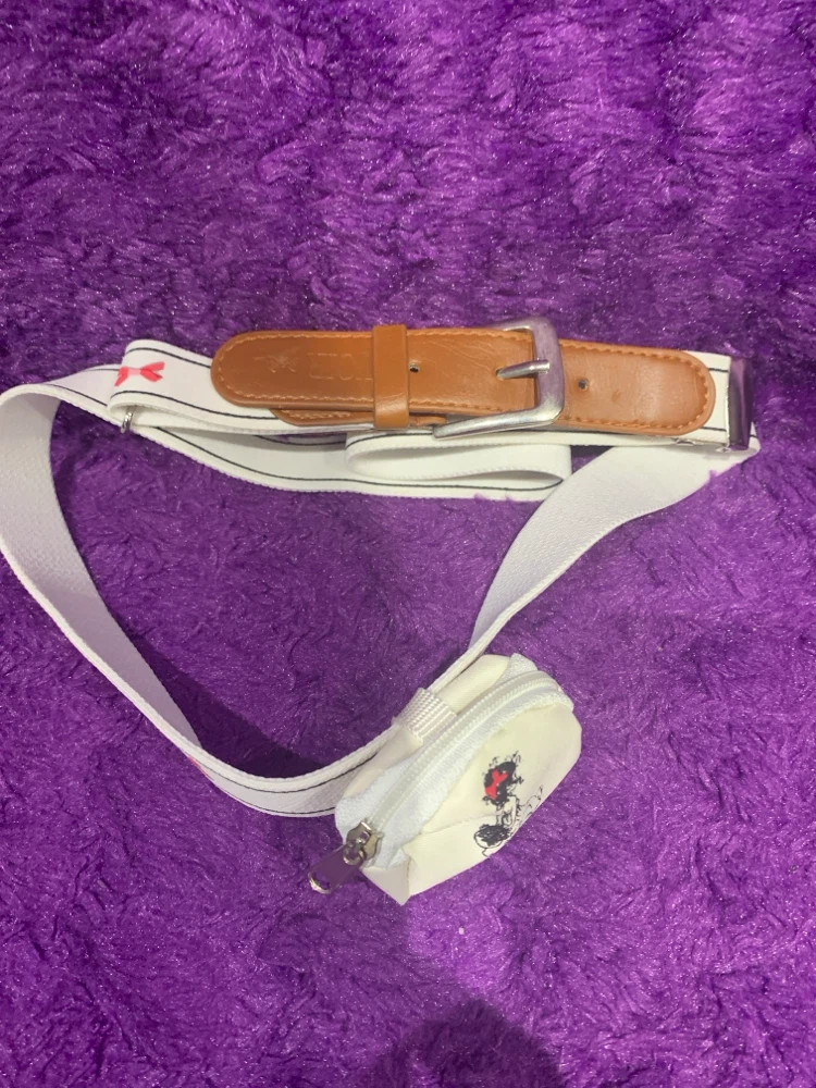 White Belt with Mini Pouch and Suspenders - photo 2