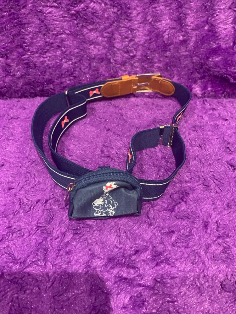 Navy Blue Belt with Small Pouch