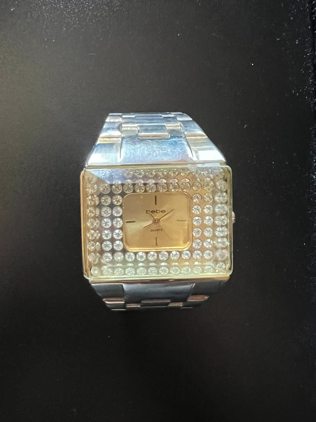 Bebe Crystal Embellished Watch