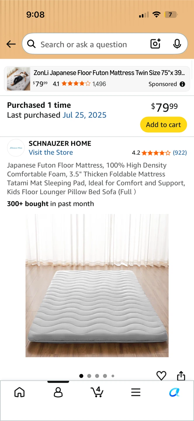 Full size floor mattress - photo 4