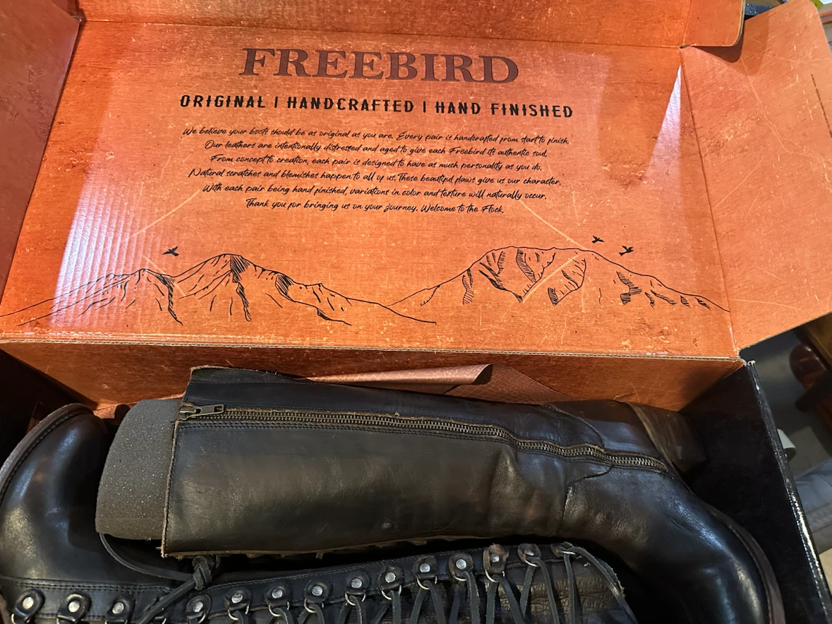 FREEBIRD Chapelle Black Multi Boots Size 6 - photo 2