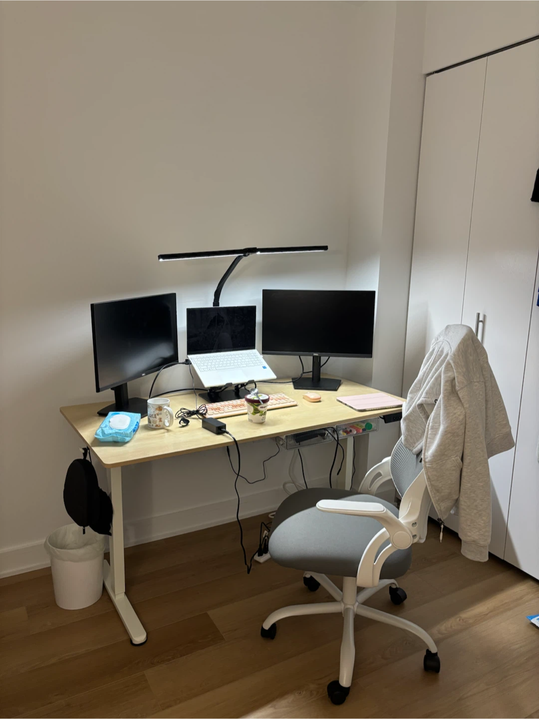 Desk, chair