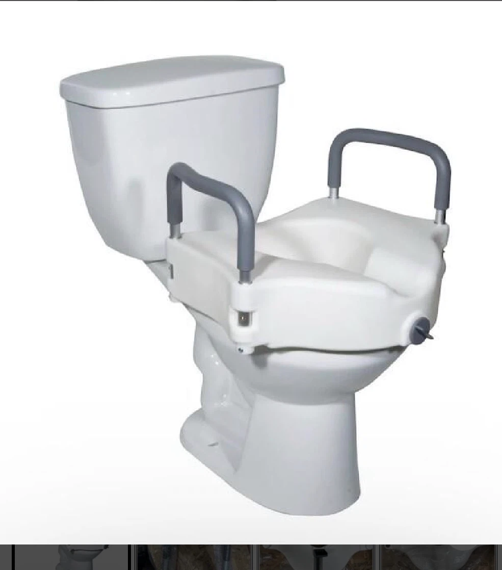 Drive Medical Raised Toilet Seat with Removable Arms