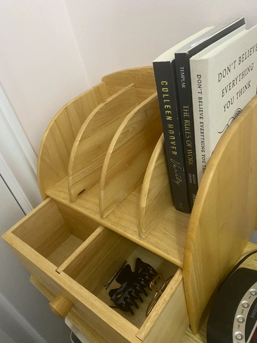 Wooden Desk Organizer with Drawer