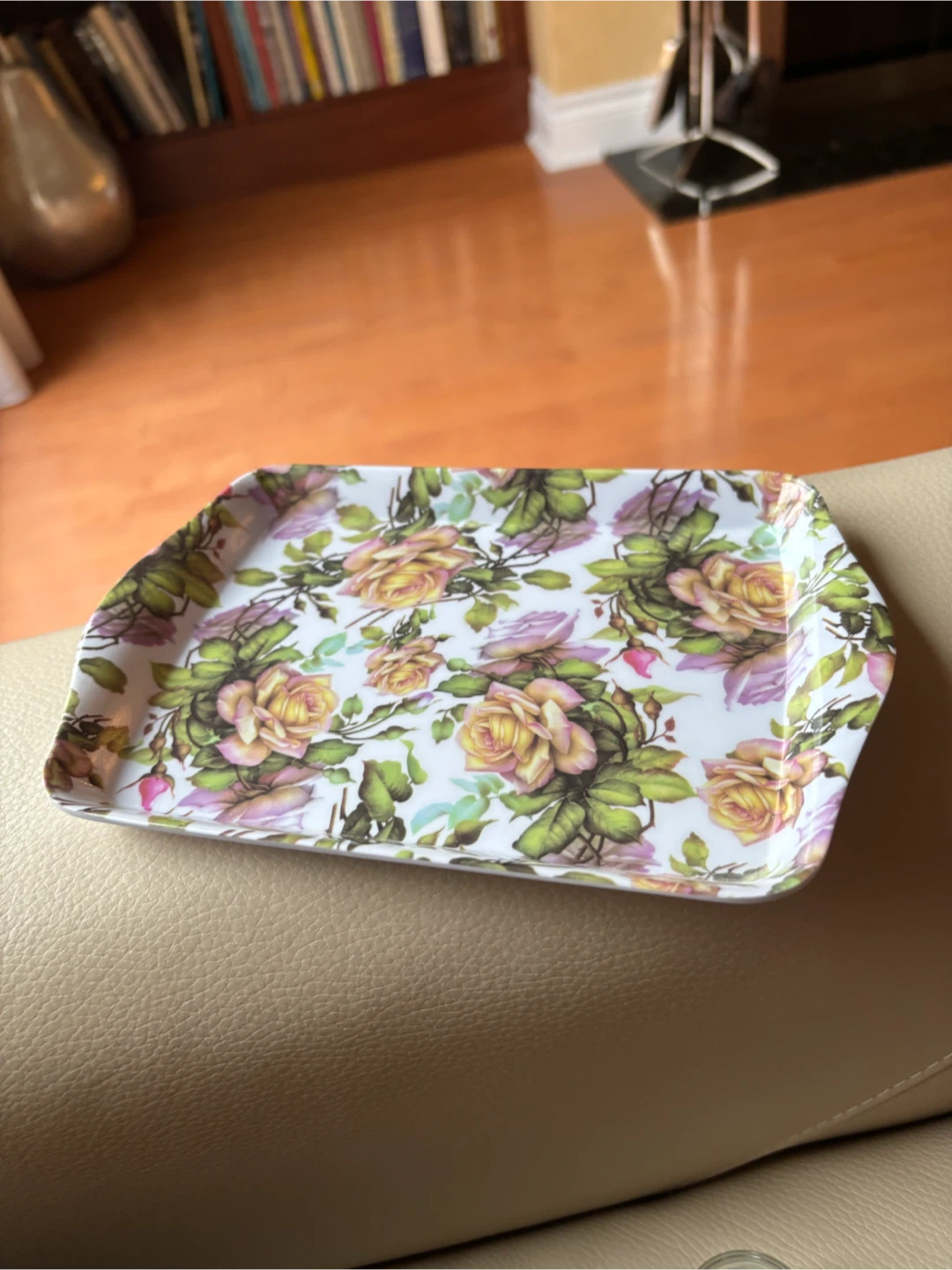 Floral melamine Serving Tray with 6 Shot Glasses - photo 3