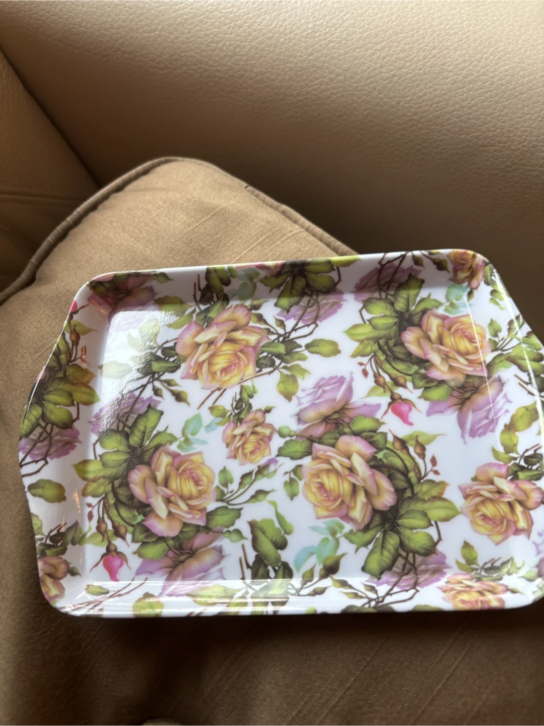 Floral melamine Serving Tray with 6 Shot Glasses - photo 5