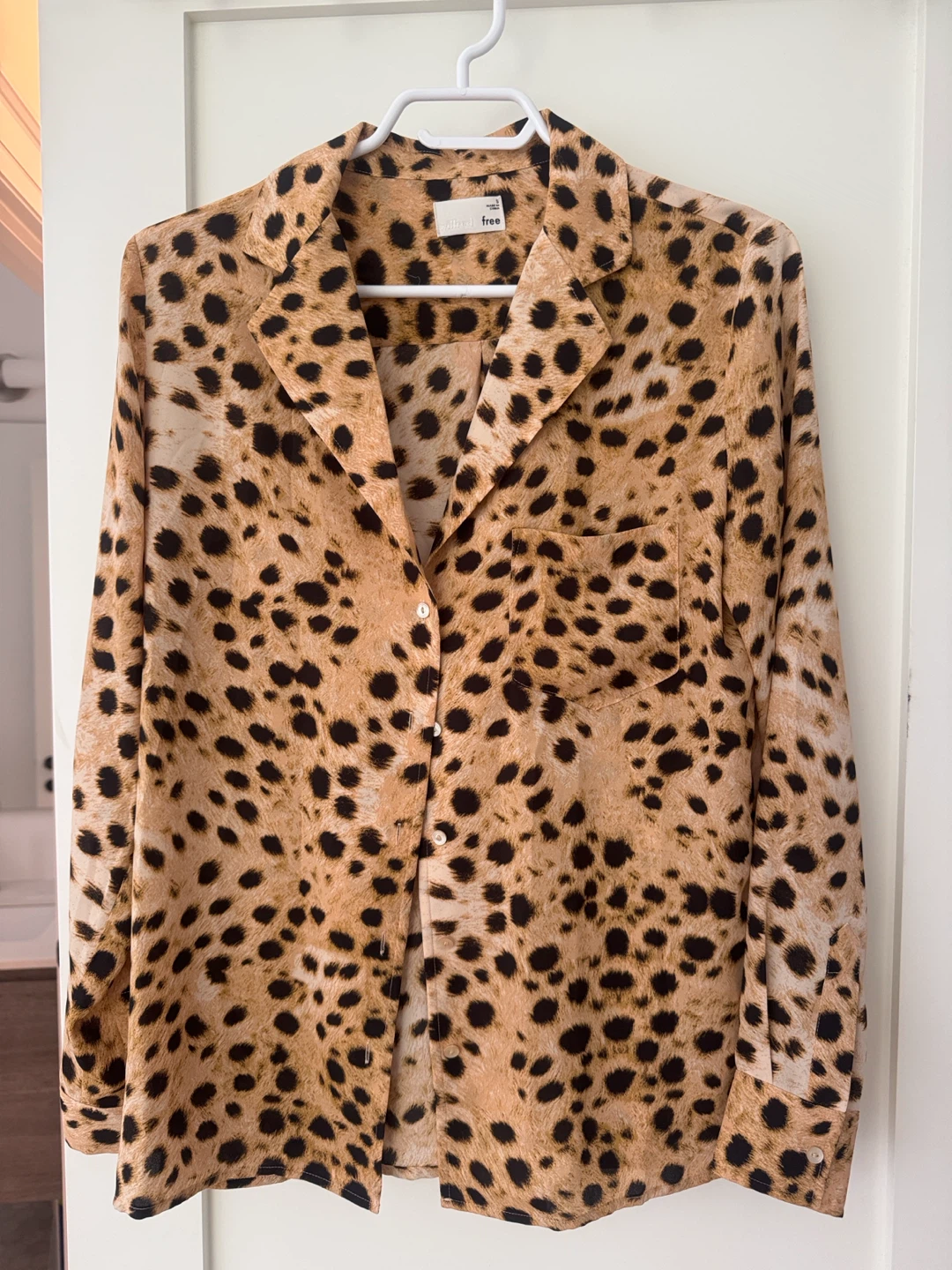 Wilfred Free Leopard Print Button-Up Shirt