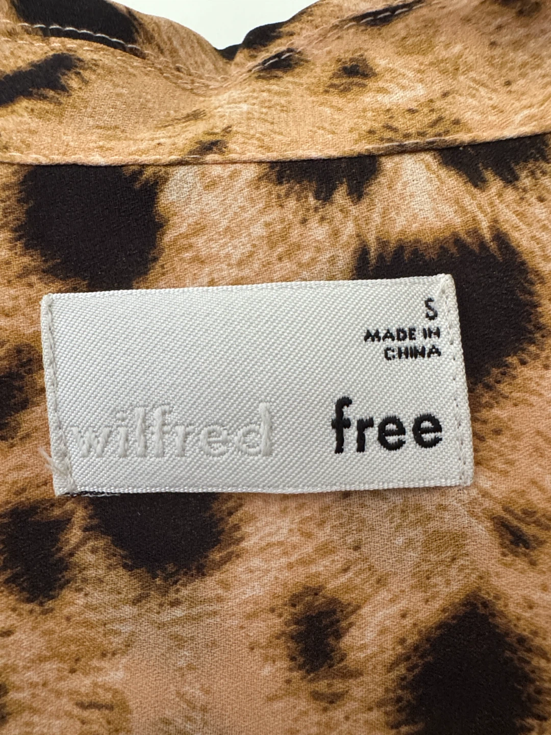 Wilfred Free Leopard Print Button-Up Shirt - photo 4