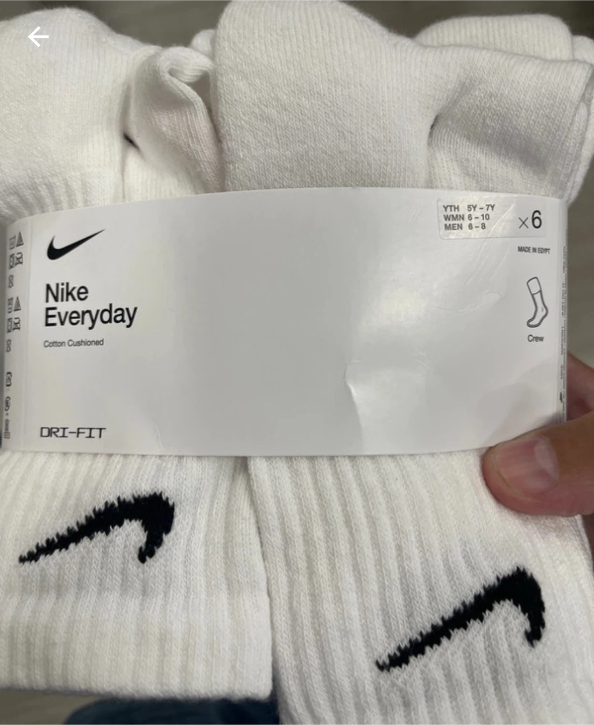 Nike Everyday Crew Socks - 6 Pack - Cotton Cushioned