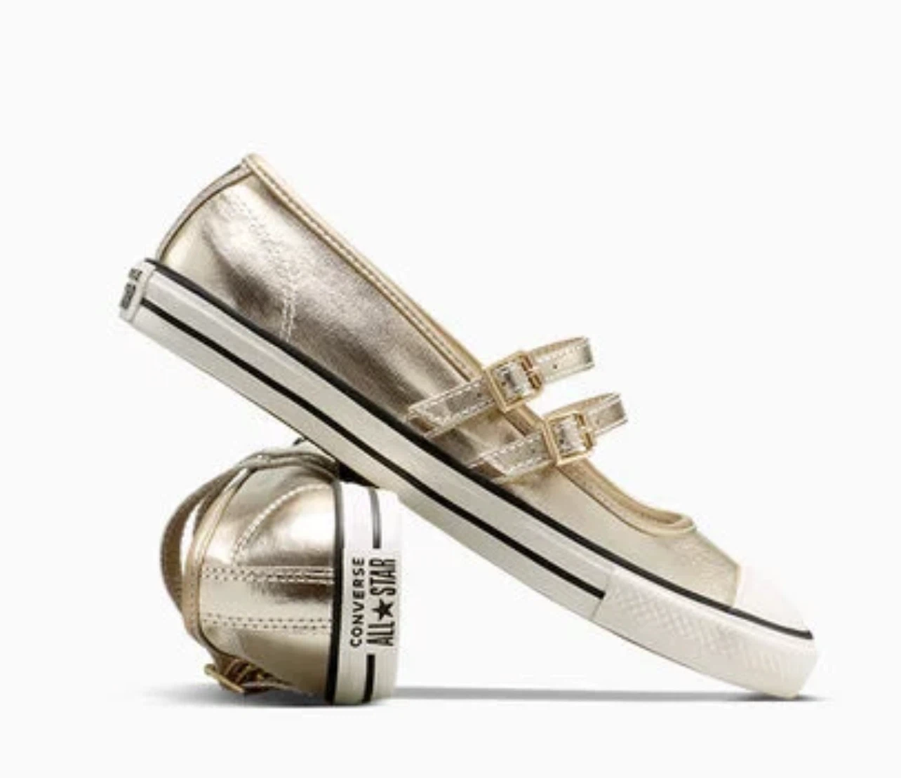 Converse All Star Gold Mary Jane Sneakers