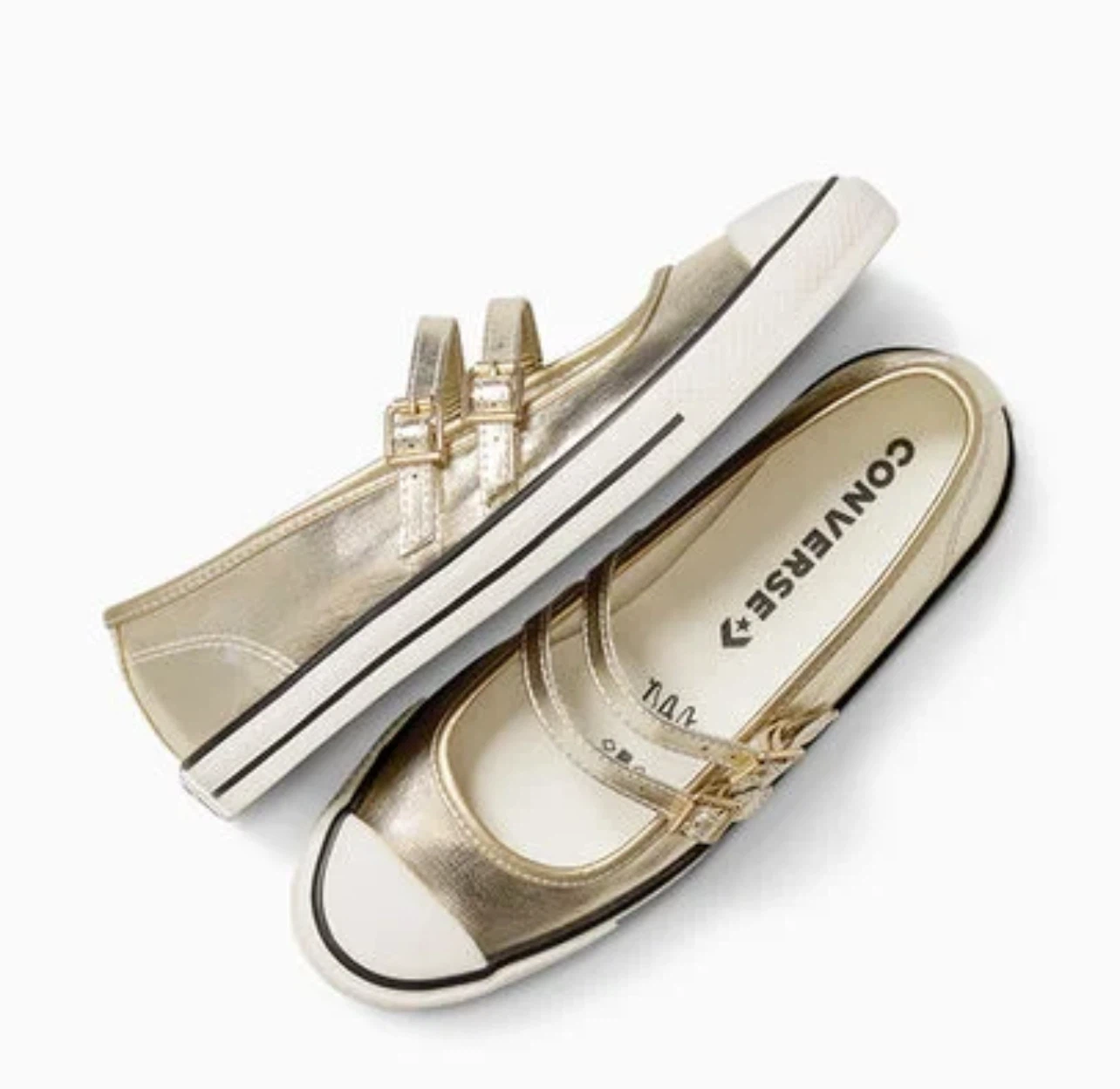 Converse All Star Gold Mary Jane Sneakers - photo 3
