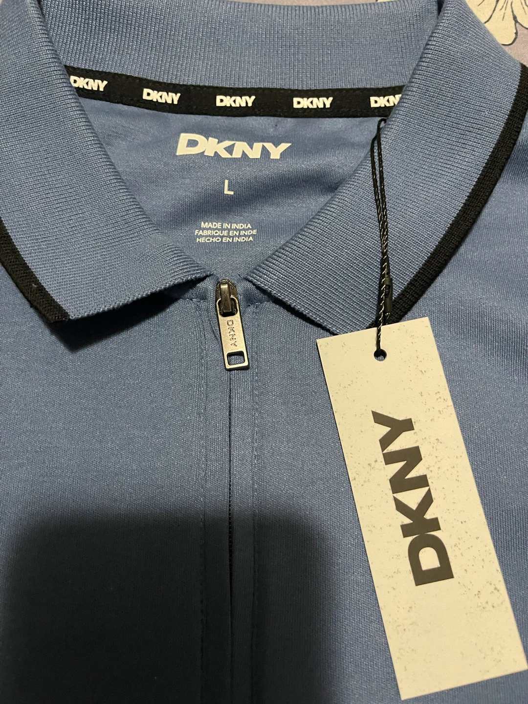 DKNY Blue Polo Shirt Size L - photo 4