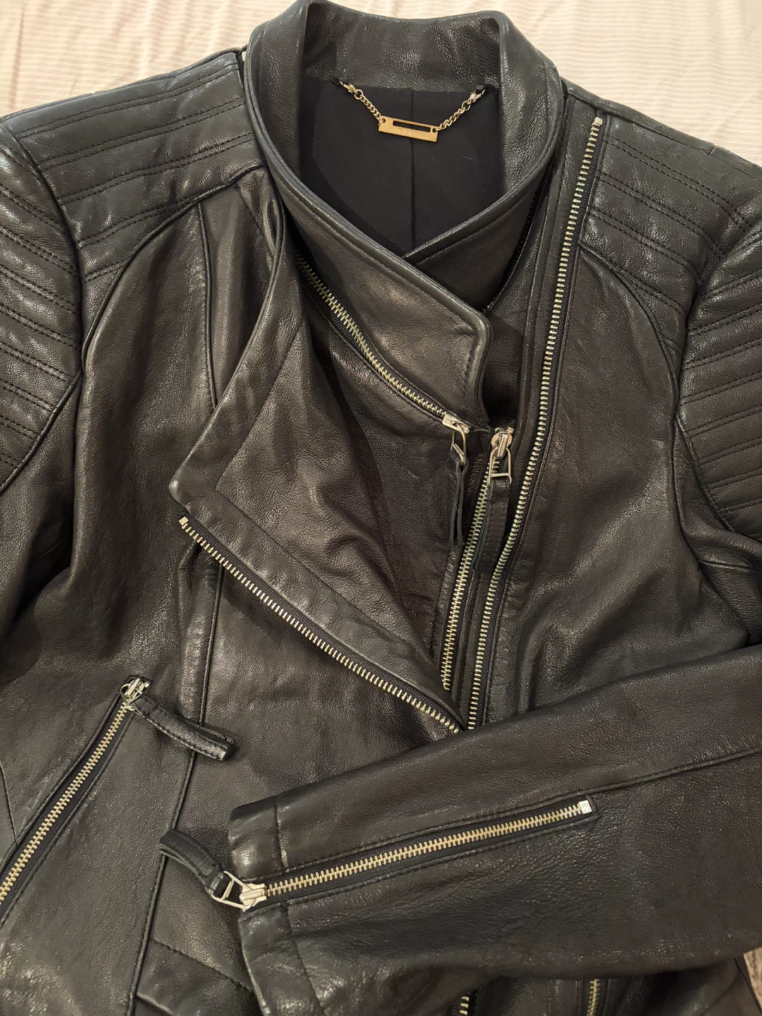 🍒Excellent leather jacket from Korea - photo 2