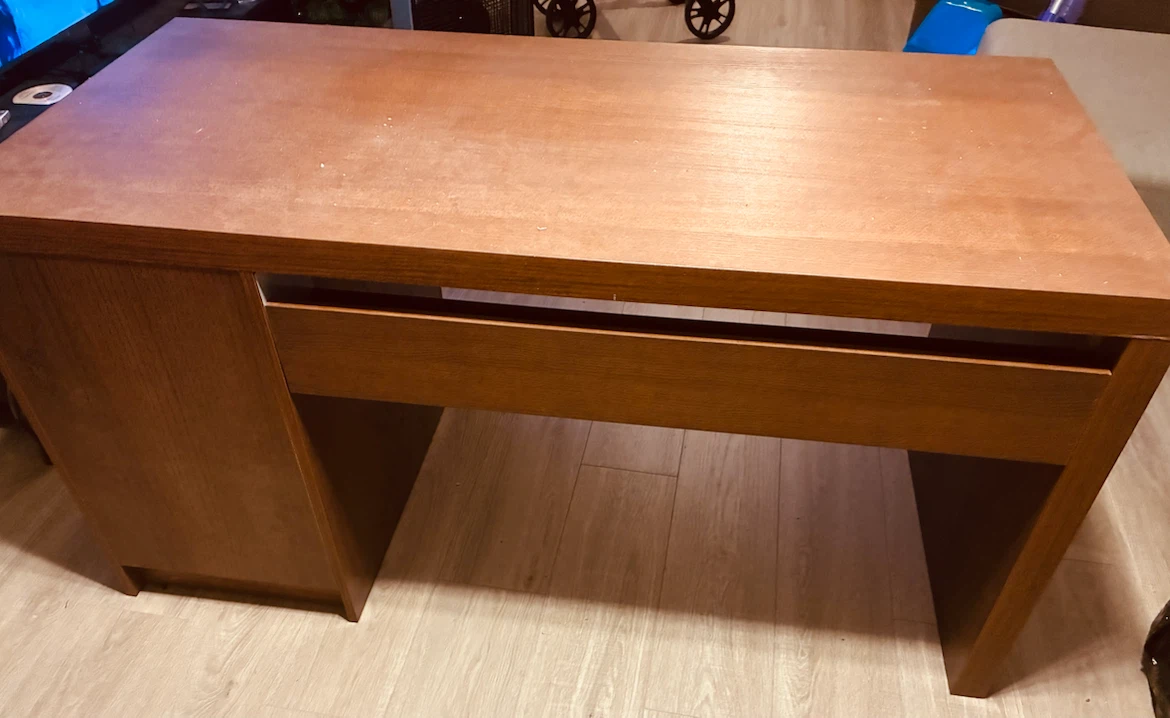 Wooden Desk with Drawer - photo 2