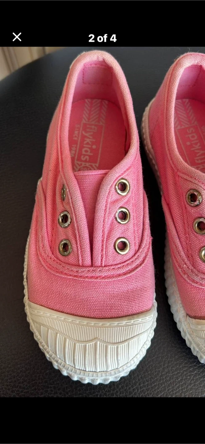 Pink Flykids Canvas Shoes Size 26 - photo 2