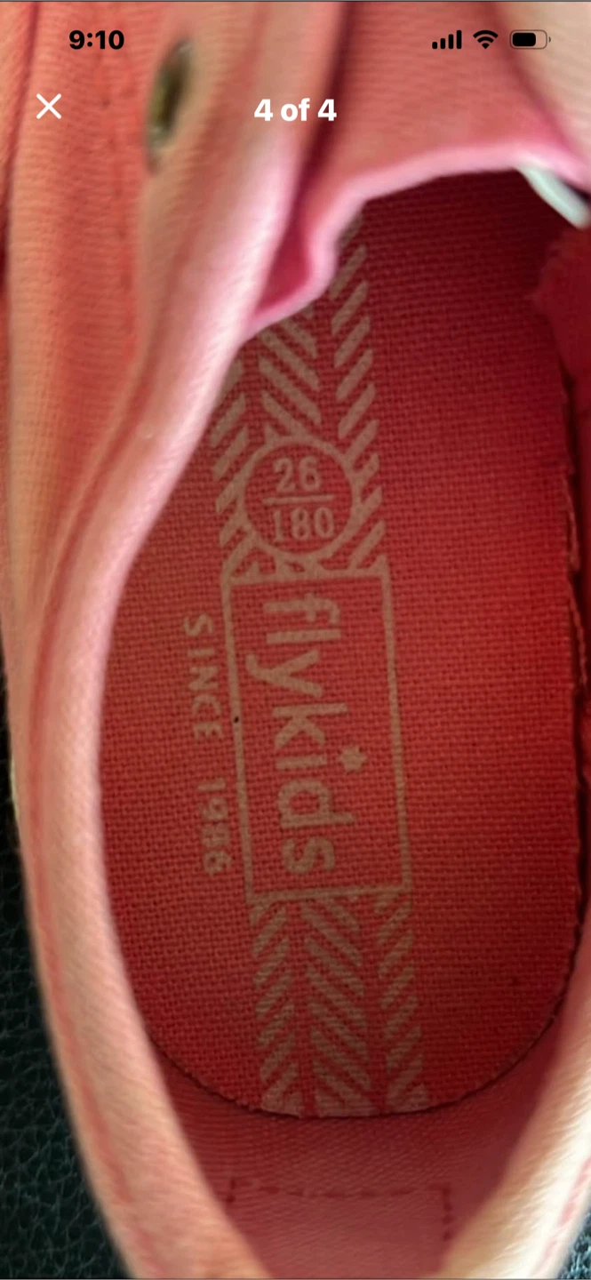 Pink Flykids Canvas Shoes Size 26 - photo 4