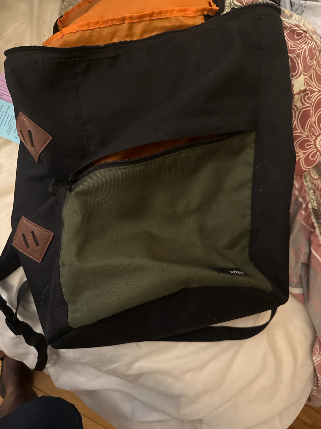 Enjoi Black and Olive Backpack