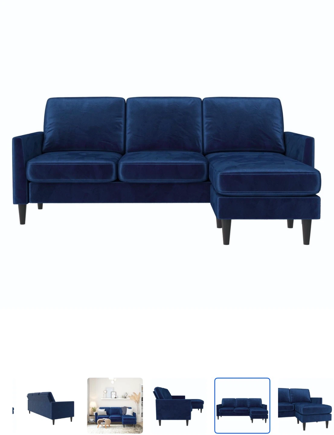 Brandnew 81.5” Reversible Sectional Sofa & Chaise with Ottom