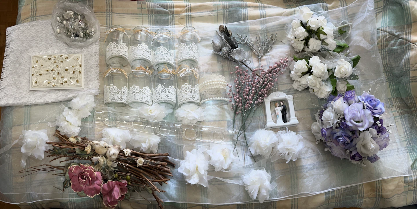 Wedding Decoration Assortment - Jars, Flowers, Cake Topper - photo 2