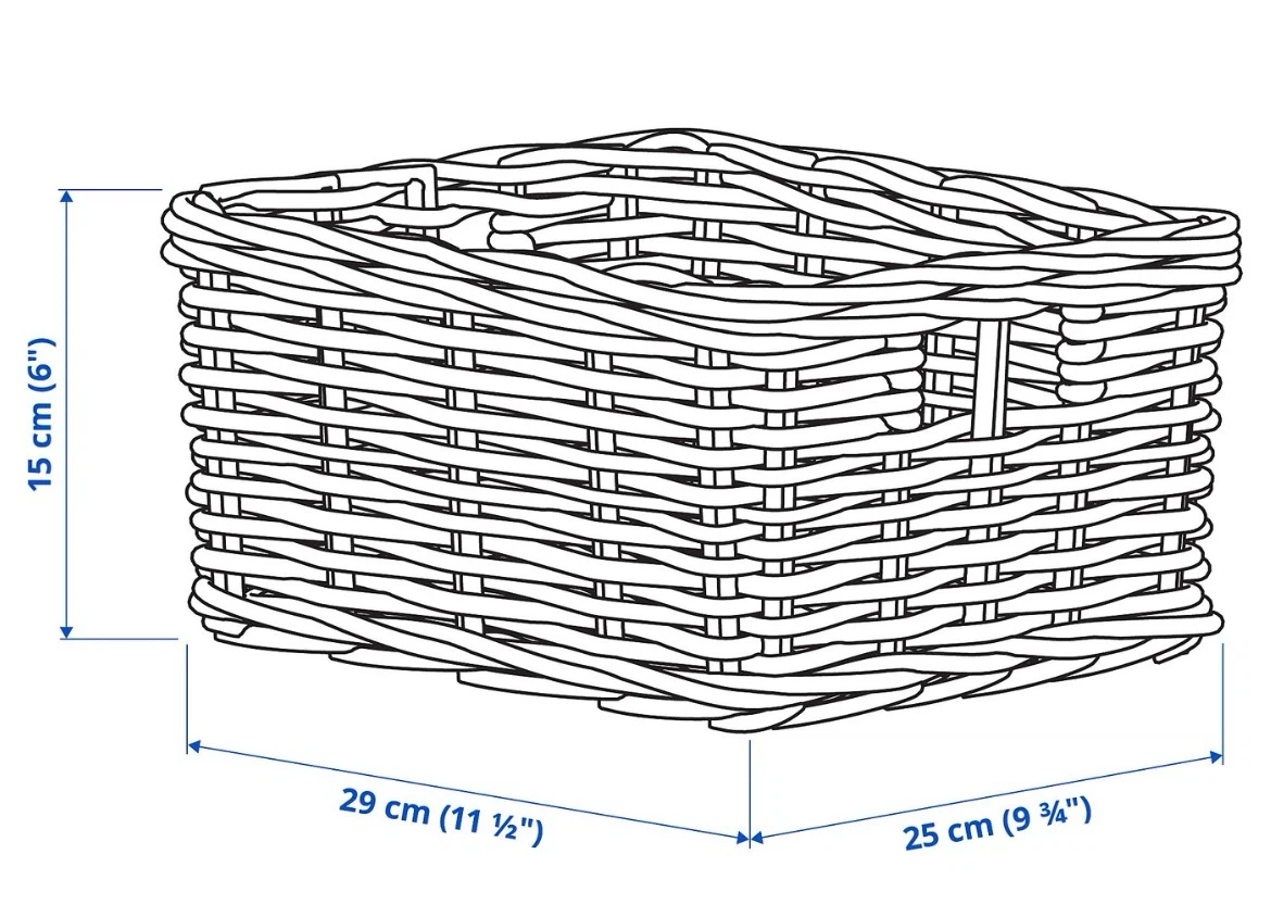 Wicker Basket IKEA Byholma - photo 3