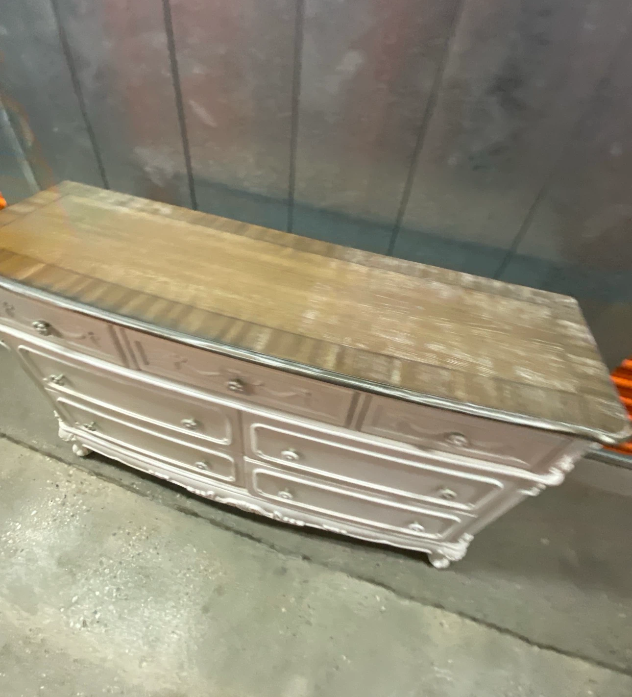 Pink Dresser with 7 Drawers