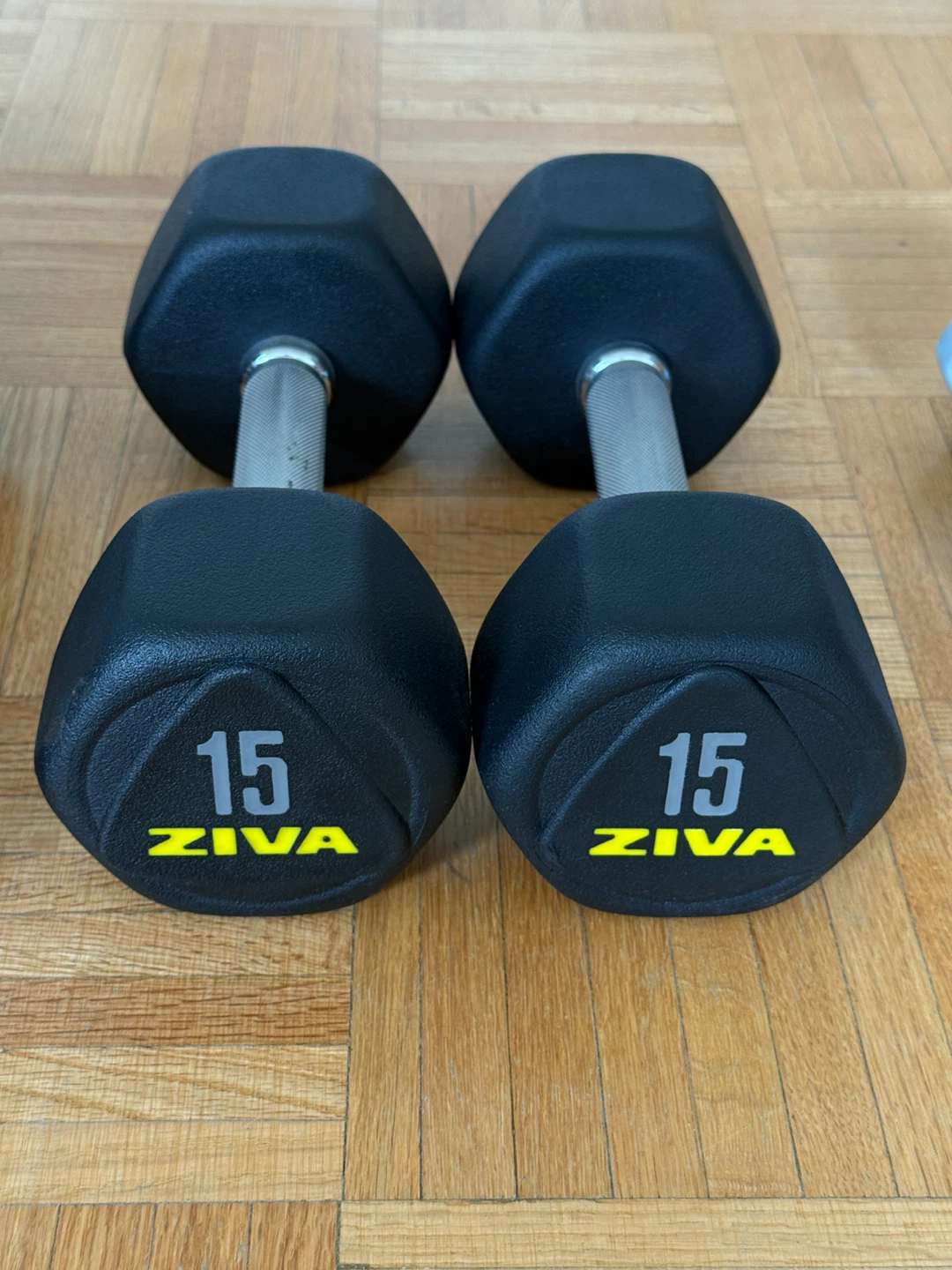 ZIVA Premium Hex Dumbbells Set – 5 & 15 lbs