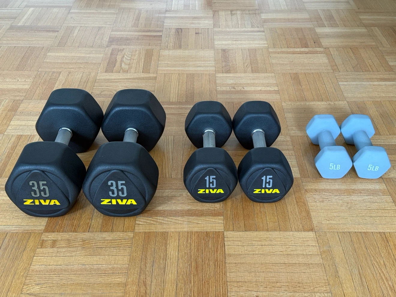 ZIVA Premium Hex Dumbbells Set – 5 & 15 lbs - photo 5