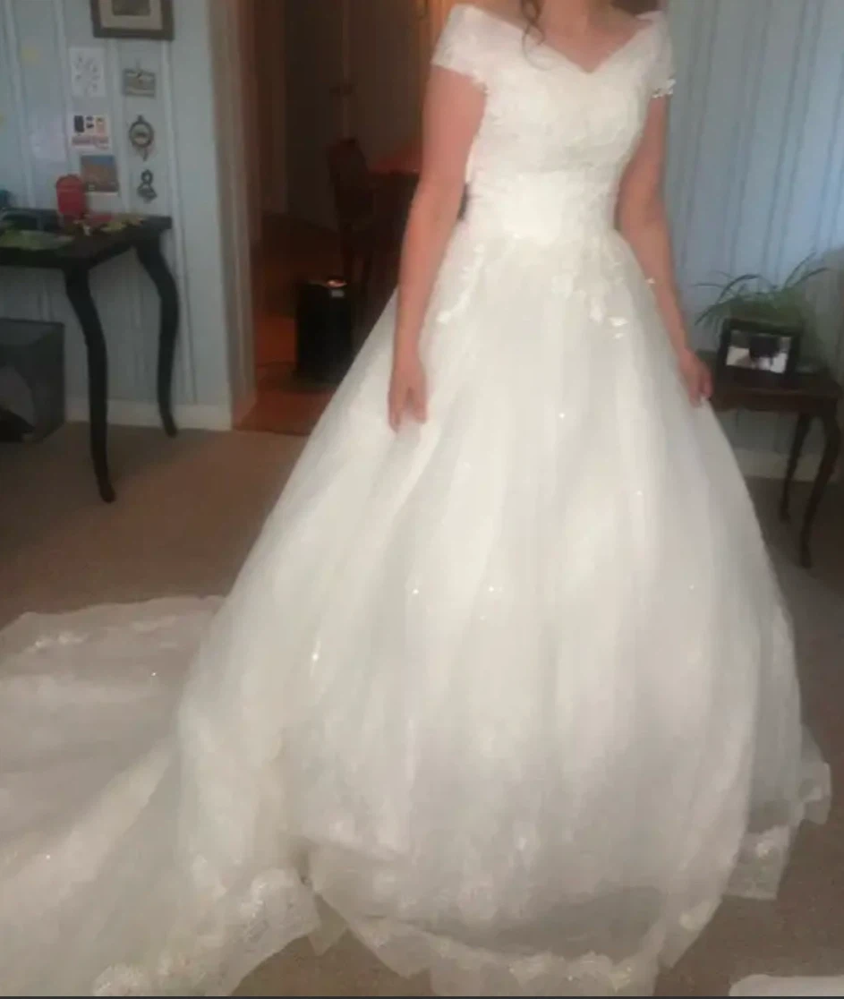White Ball Gown Wedding Dress