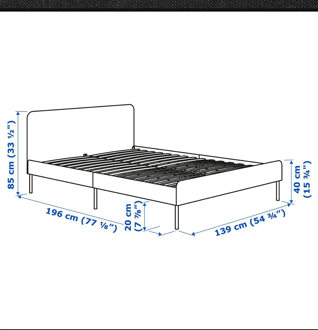 Moving sale IKEA Bed Frame and mattress - photo 4