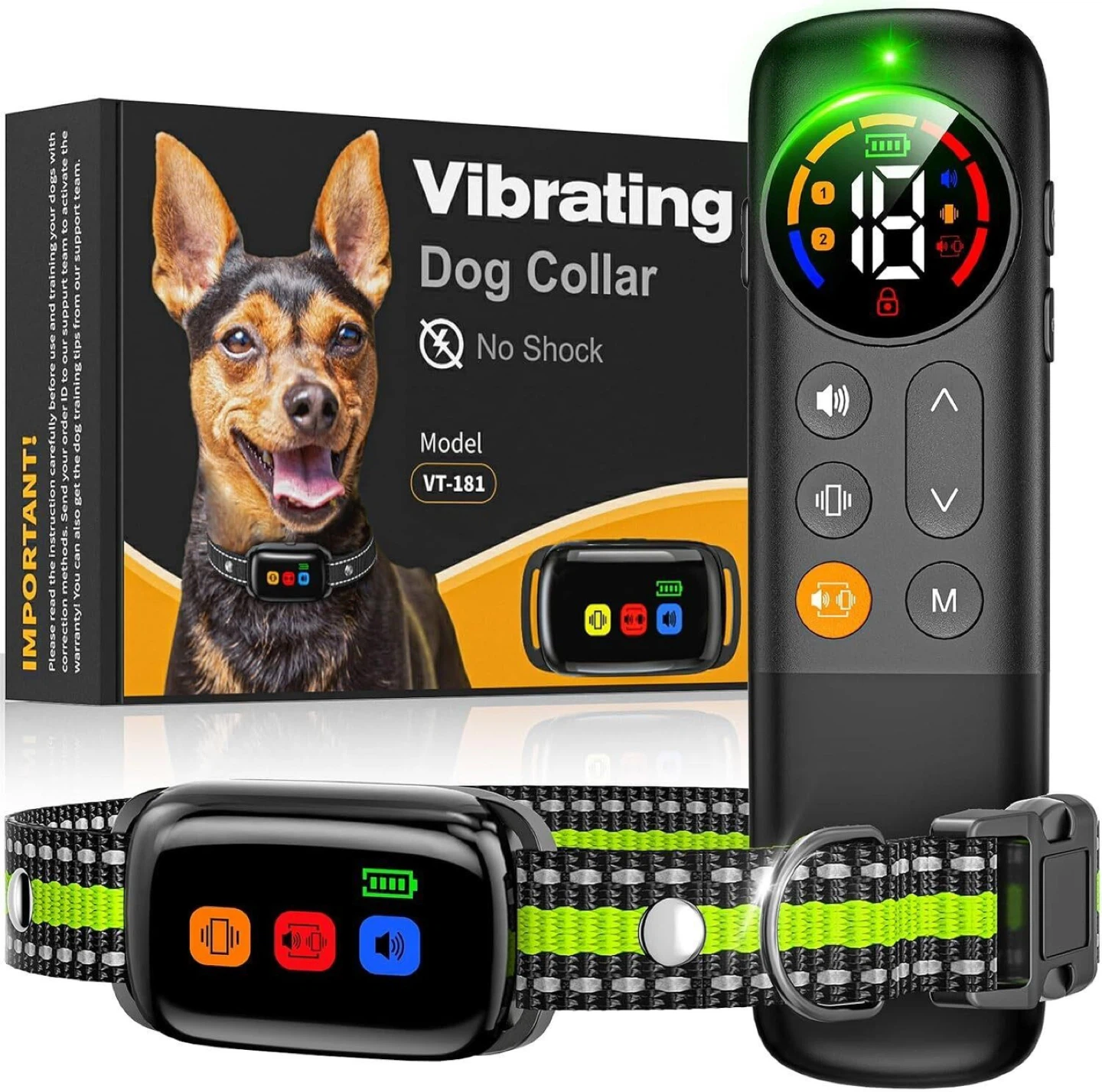 No Shock Dog Training Collar with Remote BNIB